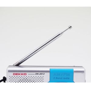 Two AA Batteries Powered Pocket AM FM Radio with Built-In Antenna and High
