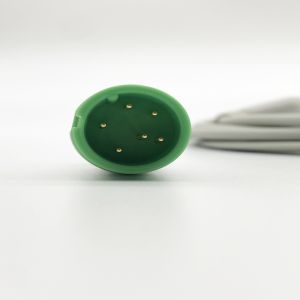 Zoncare Hwatime 3.6m TPU 6pin Ecg Cables and leadwire For Snap / Clip