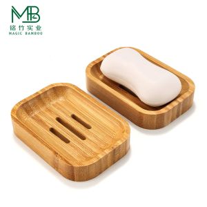 Premium Bamboo Drain Soap Dish For Bathroom Shelves