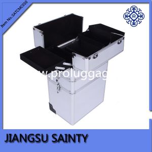 Solid silver diamond ABS rolling beauty case