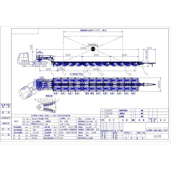 Buy Heavy Machine Transport Hydraulic Modular Trailer With Detachable Gooseneck at wholesale prices