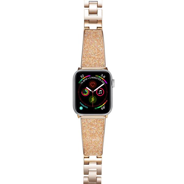 Portable Replacement 38mm 40mm 42mm Smartwatch Metal Strap Diamond Embedded