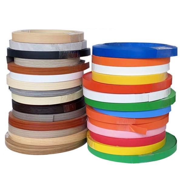 0.6mm 1 Mm Wood Grain PVC White Colored Furniture Edge Banding