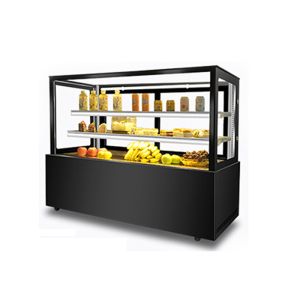 Stainless Steel Cake Display Freezer Commercial Elegance Marble Base