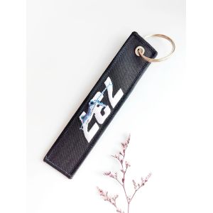 Custom 737 Aviation Keychain - OEKO-TEX® Polyester + Laser Engraving