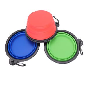Portable 80g Pet Feeder Bowl 13cm Collapsible Water Bowl