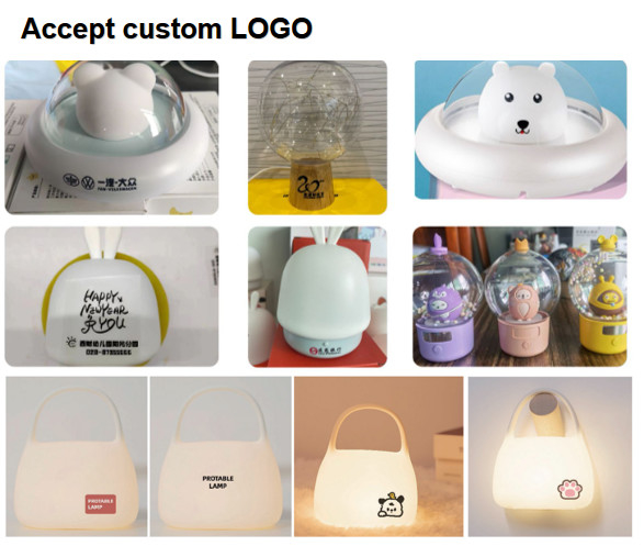 Creative Room Decoration LED Snottybara Night Light USB Rechargeable Cartoon Animal Nursery Silicone Lamp