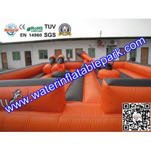 Quality Orange Square Inflatable Gladiator Joust / Durable Inflatable Jousting Arena for sale