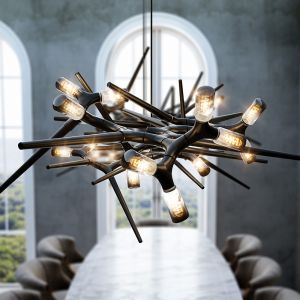 Postmodern Thorn Designer Chandeliers Creative Living Room Villa black