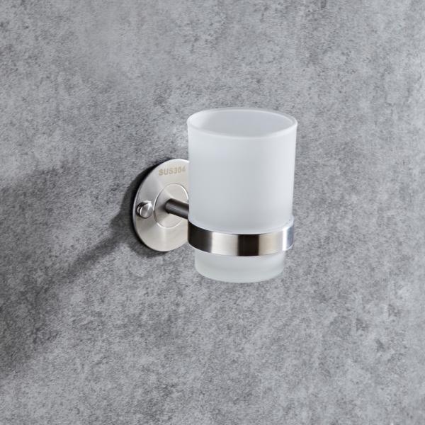 Tumbler holder 83503-Round&Stainless steel 304&Brush,glass &Bathroom Accessories&kitchen,Sanitary Hardware