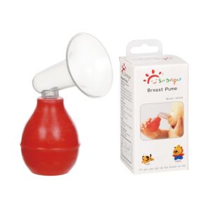 BPA Free Latex Silicone Manual Breast Pump With Bottle