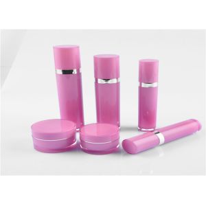 China Pearl White Empty Makeup Containers ABS Lotion Moisturizer Acrylic Jar With Lid on sale