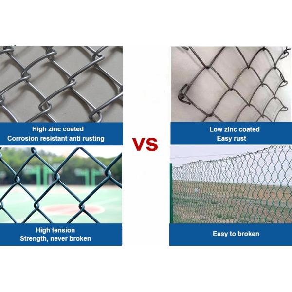 China manufacture PVC coated chain link fence for sports ground