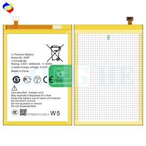BL-30RT Battery for Tecno W5 Lite W5 K7 K8 WX5 3.85V 3000mAh Mobile Phone System