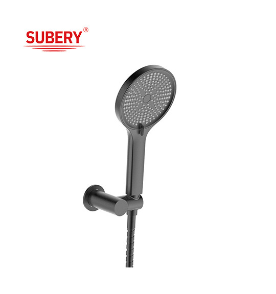 Buy Matt Black Bathroom Handheld Shower ABS Plastic 3 Function at wholesale prices