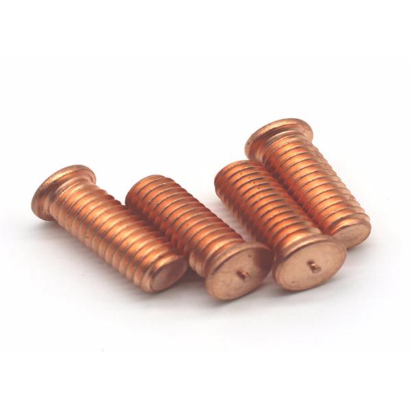 Buy M6 M10 M12 Brass Bronze Copper Alloy H59 H62 Nickel Tin Plated Weld Stud Bolt ISO 13918 at wholesale prices