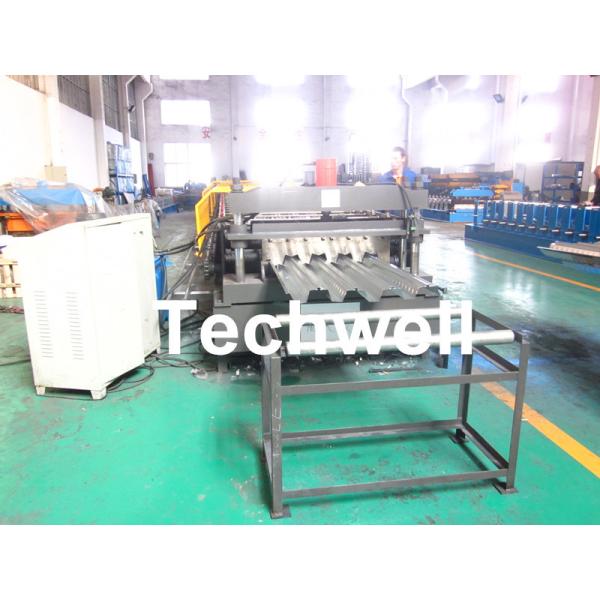 China 10-12m/min Forming Speed Metal Deck Flooring System Floor Decking Roll Forming Machine With 22KW Motor Power on sale China 10-12m/min Forming Speed Metal Deck Flooring System Floor Decking Roll Forming Machine With 22KW Motor Power on sale