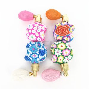 Easy Carry Small Glass Perfume Bottles Handmade Soft Ceramic Shaped