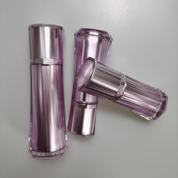 Acrylic Collar Luxury Cosmetic Lotion Pump Bottle and Cream Jar for Screen Printing