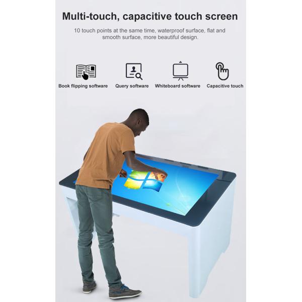 32 Inch Indoor Interactive Smart Touch Screen Coffee Table For Entertainment Industrial PC