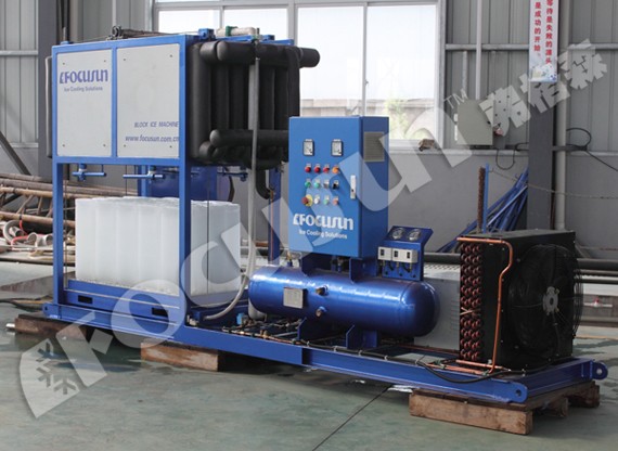 1 Ton Bitzer Compressor Direct Refrigeration Block Ice Machine for Customized Ice Making
