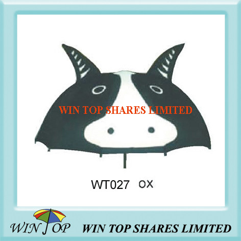 Buy Ox Bull Pattern Black and White Polyester Umbrella (WT027) at wholesale prices