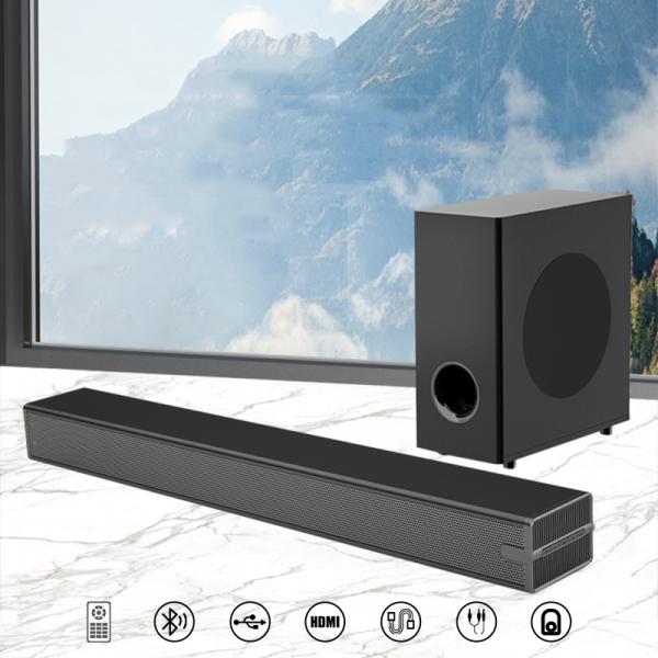 120W TV Wireless Speaker Soundbar , Bluetooth 2.1 Soundbar With Subwoofer