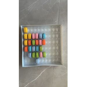 Macaron 60 Transparent Macaron Tray Packaging Handmade Box Chocolate Packaging