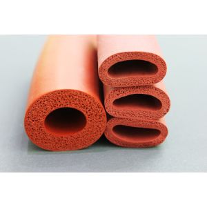 Customized Printed Silicone Foam Tubing , High Temperature Silicone Sponge
