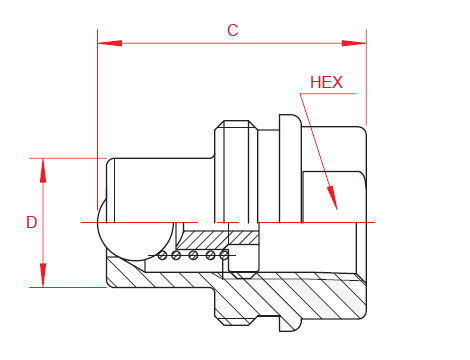 Hydraulic Jacks Zinc Plated Steel Threaded Quick Connect