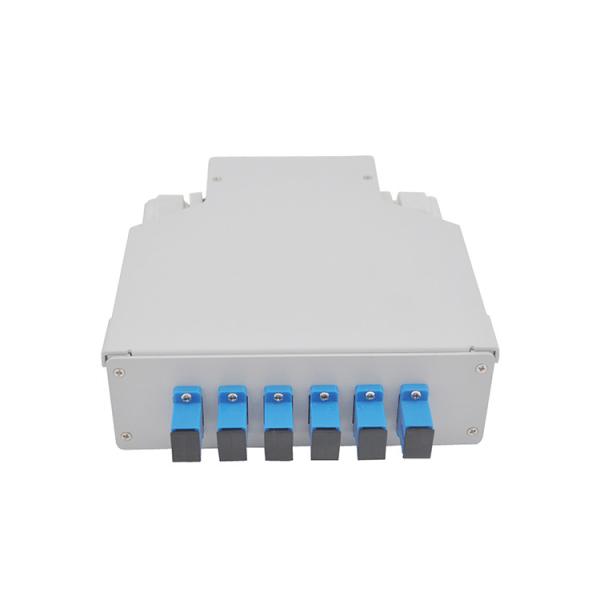 Aluminum SC Duplex Din Rail Terminal Box Ftth 45.3 Mm 6 Core