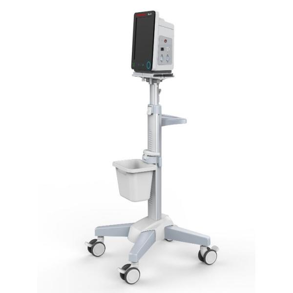 Adjustable Height Patient Monitoring System Medical Mount / Move Trolley