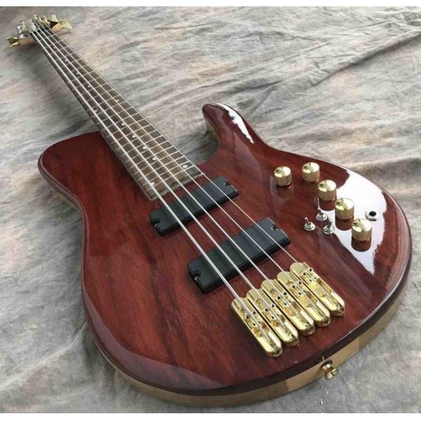 Custom Grand Guitar Bass 5 String Bass Elm Body Fingerboard Inlay Acoustic Steel String Guitars Acoustic Guitar