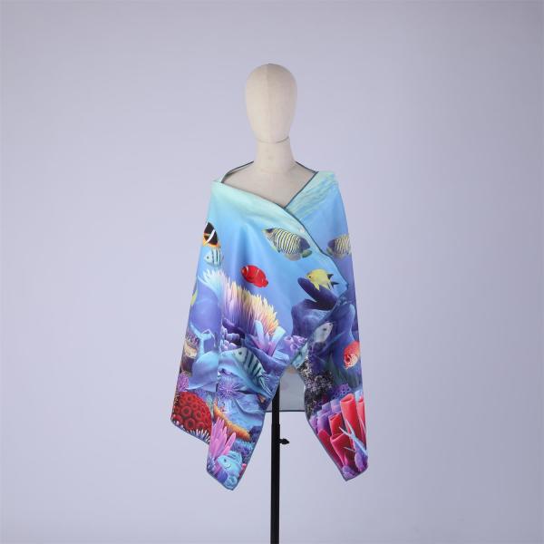 180x85cm Recycle Fabric Quick Dry Weft 200gsm Printed Beach Towel
