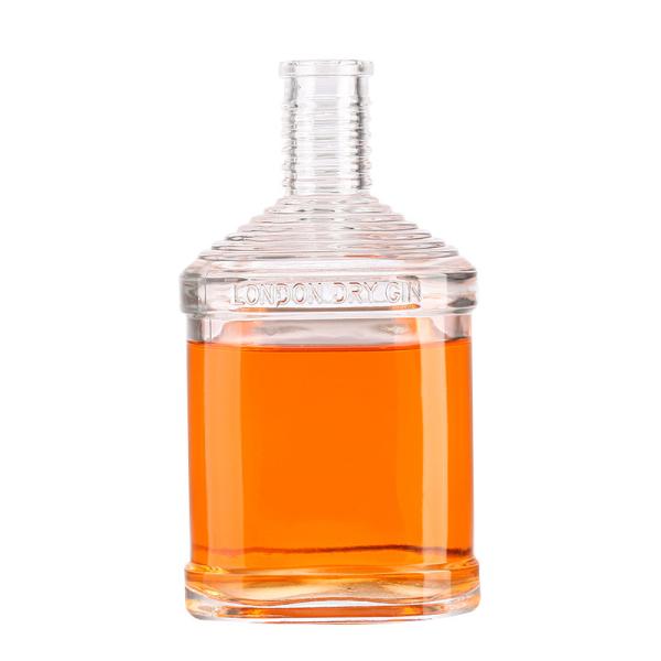 High Weight Square Clear Empty Glass Bottles for Liquor 250ml 500ml Extra Flint