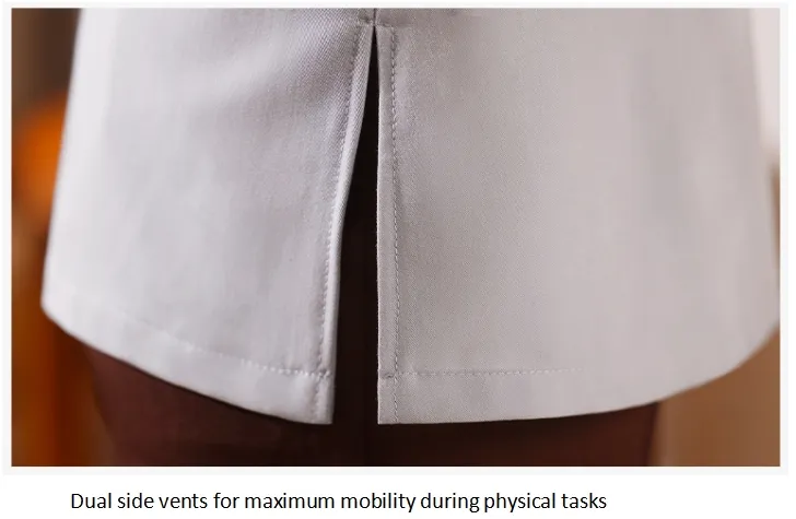 Breathable Long Sleeve Room Attendant Workwear with Stain-Resistant Fabric for 5-Star Hotels