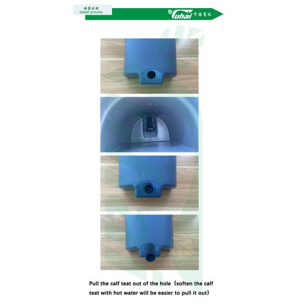 3L Feeding Buckets Gray Cow Feeding Bucket With One Teat For Dairy Farm Calves Feeding