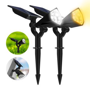 SMD2835 500lm Solar Powered Spot Light , 2200mAh Solar Yard Spotlights