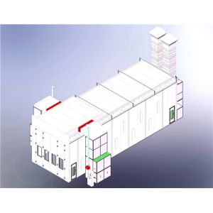 15m Bus Spray Booth Semi - Down Draft Extraction OEM