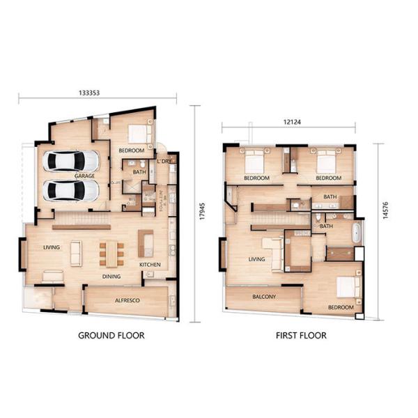 USA Luxury Prefabricated House Villas Modern Light Steel Prefab Homes