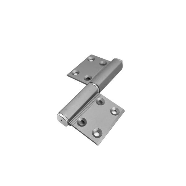 Buy Four Hole Quadrilateral Aluminum Door Hinge Gray Color With Silver Lid at wholesale prices