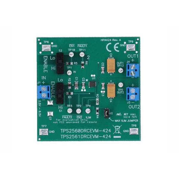 TPS2561DRCEVM-424 Embedded Solutions Evaluation Board USB Power Switch