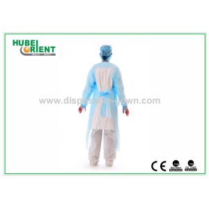 Anti-Dust Blue Disposable use Protective Gowns with thumb cuffs/Safety