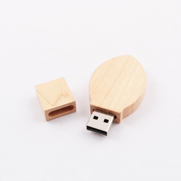 Leaf Shaped Wooden Usb 3.0 Speed 100MB-80MB/S Engraving Logo Both Side