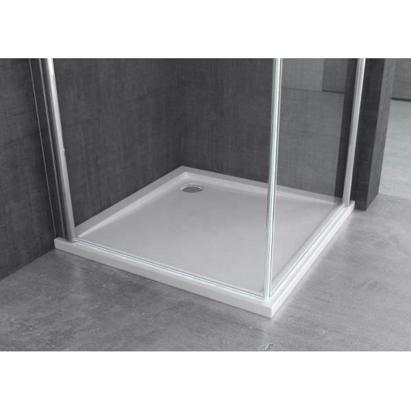 Corner Glass Shower Cabinet Square Shaped Spray Paint With Screen