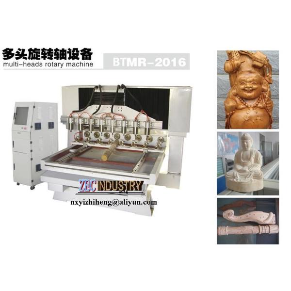 CNC Engraving Machine, CNC Router - Multi-heads Rotary Machine for wood