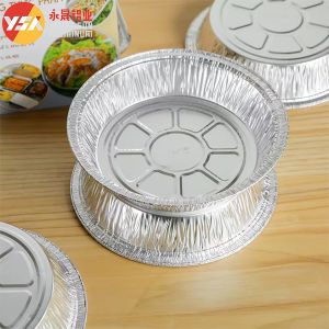 Quality Round Foil Pans with Lids Freezer &amp; Oven Safe Baking Cooking Roasting One - Time for sale