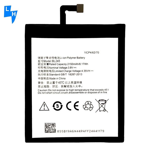 Buy Black RECHARGABLE Lithium Ion Polymer Battery BL245 3500mAh 4.4V for Lenovo S60 S60-T S60 at wholesale prices