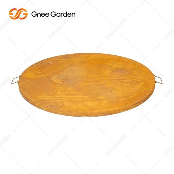 Pupular Portable Outdoor Use Cooking Corten Steel Metal Camping Rusty Barbecue Grill Cooking vegetables