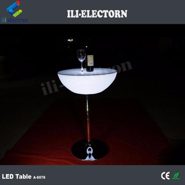 Attractive RGB remote control outdoor led metal support coffee table